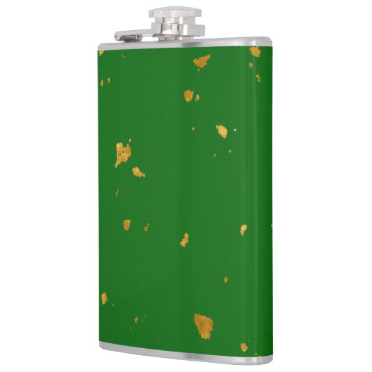 金ゴールドフレークスオンエメラルドグリーン フラスク (左)