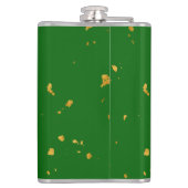 金ゴールドフレークスオンエメラルドグリーン フラスク (裏面)