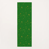 金ゴールドフレークスオンエメラルドグリーン ヨガマット (正面)
