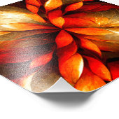 金ゴールドフレークリーフ抽象芸術アート フォトプリント            (角)