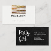 金ゴールドフレーク模様サロン 名刺 (正面/裏面)