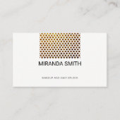 金ゴールドフレーク模様サロン 名刺 (正面)