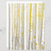 金ゴールドフレーク樺の木スクラップブック紙 (正面/裏面)