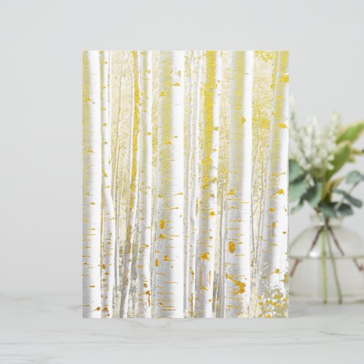 金ゴールドフレーク樺の木スクラップブック紙 (スタンド正面)