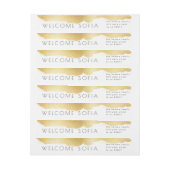 金ゴールドフレーク歓迎ポイント誕生のお知らせ ラップアラウンドラベル (シート)