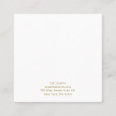 金ゴールドフレーフェイクムラグジュアリジュエリーイヤリングディスプレイ スクエア名刺 (裏面)