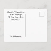 金ゴールドフレームと松と板クリスマス写真 シーズンポストカード (裏面)