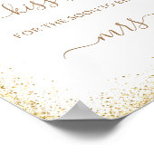 金ゴールドフレームの離れ緑のキスゲーム ポスター (角)