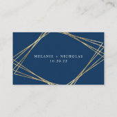 金ゴールドフレームオンライン結婚式RSVPカード | 任意の色 エンクロージャーカード (裏面)