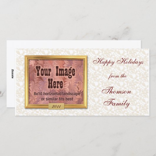 金ゴールドフレームカスタムフォトカード シーズンカード (正面/裏面)