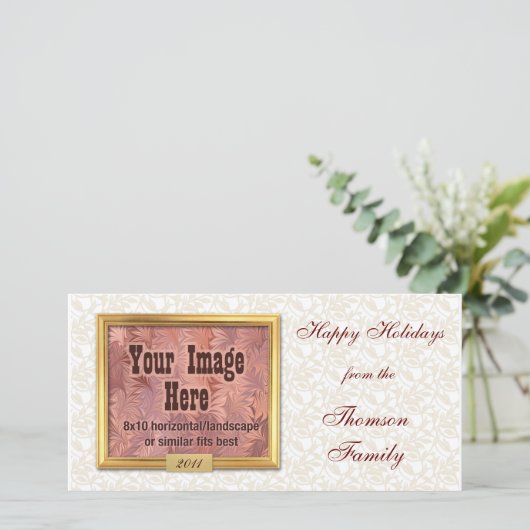 金ゴールドフレームカスタムフォトカード シーズンカード (スタンド正面)