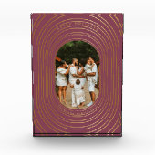 金ゴールドフレームカスタムフォトファミリークリスマスブロック フォトブロック (正面)