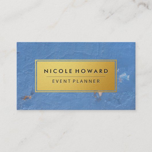 金ゴールドフレームグラントテクスチャ 名刺 (正面)