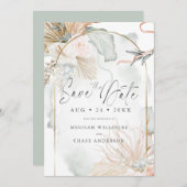 金ゴールドフレームコーラルバラ水彩フローラ (正面/裏面)