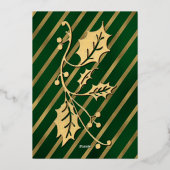 金ゴールドフレームハッピーホリデーズフォト 箔シーズンカード (裏面)