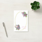 金ゴールドフレームハンドスクリプトテンプレート水彩の花 ポストイット (オフィス)