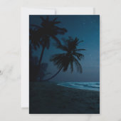 金ゴールドフレームビーチサンセット50thバースデーパーティー 招待状 (裏面)