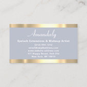 金ゴールドフレームファッションビューティックショップスモークブルー 名刺 (裏面)