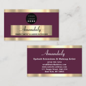 金ゴールドフレームファッションビューティックショップマルサラ 名刺 (正面/裏面)