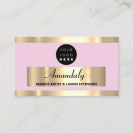 金ゴールドフレームファッション美容室赤面 名刺