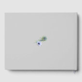 金ゴールドフレームブルーフローラ結婚ズ ゲストブック (裏面)