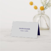 金ゴールドフレームブルーボー結婚ホフローラ プレイスカード (裏面)