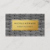 金ゴールドフレームボヘミアンパターン 名刺 (正面)