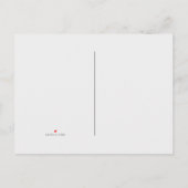 金ゴールドフレームモダンアイボリーグリーンフローラルレセプションカード 案内ポストカード (裏面)