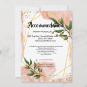 金ゴールドフレームモダンアイボリーツリー収容筐体 招待状 (正面)