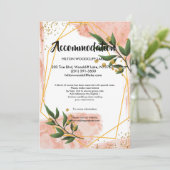 金ゴールドフレームモダンアイボリーツリー収容筐体 招待状 (スタンド正面)