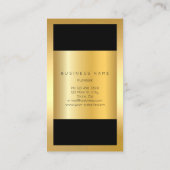 金ゴールドフレームローマンクロックグリッター垂直 名刺 (裏面)