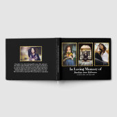 金ゴールドフレーム付きコラージュ写真を愛情のあるメモリに ゲストブック (全面)