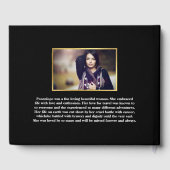 金ゴールドフレーム付きコラージュ写真を愛情のあるメモリに ゲストブック (裏面)