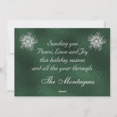 金ゴールドフレーム写真&クリスタルスノーフレーク シーズンカード (裏面)