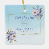 金ゴールドフレーム及びブーケ セラミックオーナメント (正面)