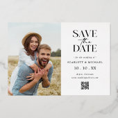 金ゴールドフレーム日付の保存 箔招待状 (裏面)