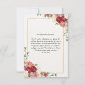 金ゴールドフレーム水彩フラワーサンキューカード サンキューカード (裏面)