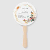 金ゴールドフレーム結婚式 プログラムファン ハンドファン (正面)