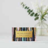 金ゴールドフレーム芸術的パターン 名刺 (スタンド正面)