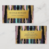 金ゴールドフレーム芸術的パターン 名刺 (正面/裏面)