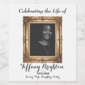 金ゴールドフレーム記念ワインラベル ワインラベル (シングルラベル)