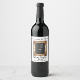 金ゴールドフレーム記念ワインラベル ワインラベル