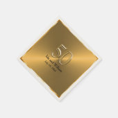 金ゴールドフレーム50周年記念 スタンダードカクテルナプキン (角)