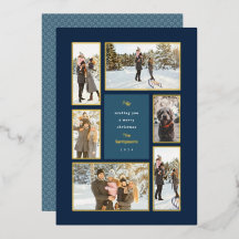 金ゴールドフレーム6フォトギャラリークリスマスフォイルホリデー