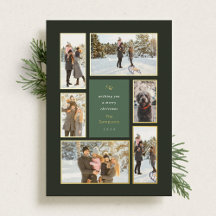 金ゴールドフレーム6フォトギャラリークリスマスフォイルホリデー