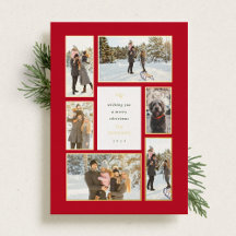 金ゴールドフレーム6フォトギャラリークリスマスフォイルホリデー