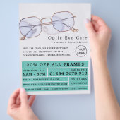 金ゴールドフレーム、オプティシャン、テクニカルプラクティショナーフライ チラシ (手)