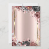 金ゴールドフレーム、バラ金ゴールドシックな花々引退 招待状 (裏面)