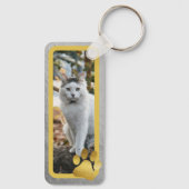 金ゴールドフレーム+ポーズペット写真キーチェーン キーホルダー (裏面)