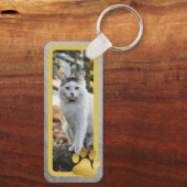 金ゴールドフレーム+ポーズペット写真キーチェーン キーホルダー (裏面)